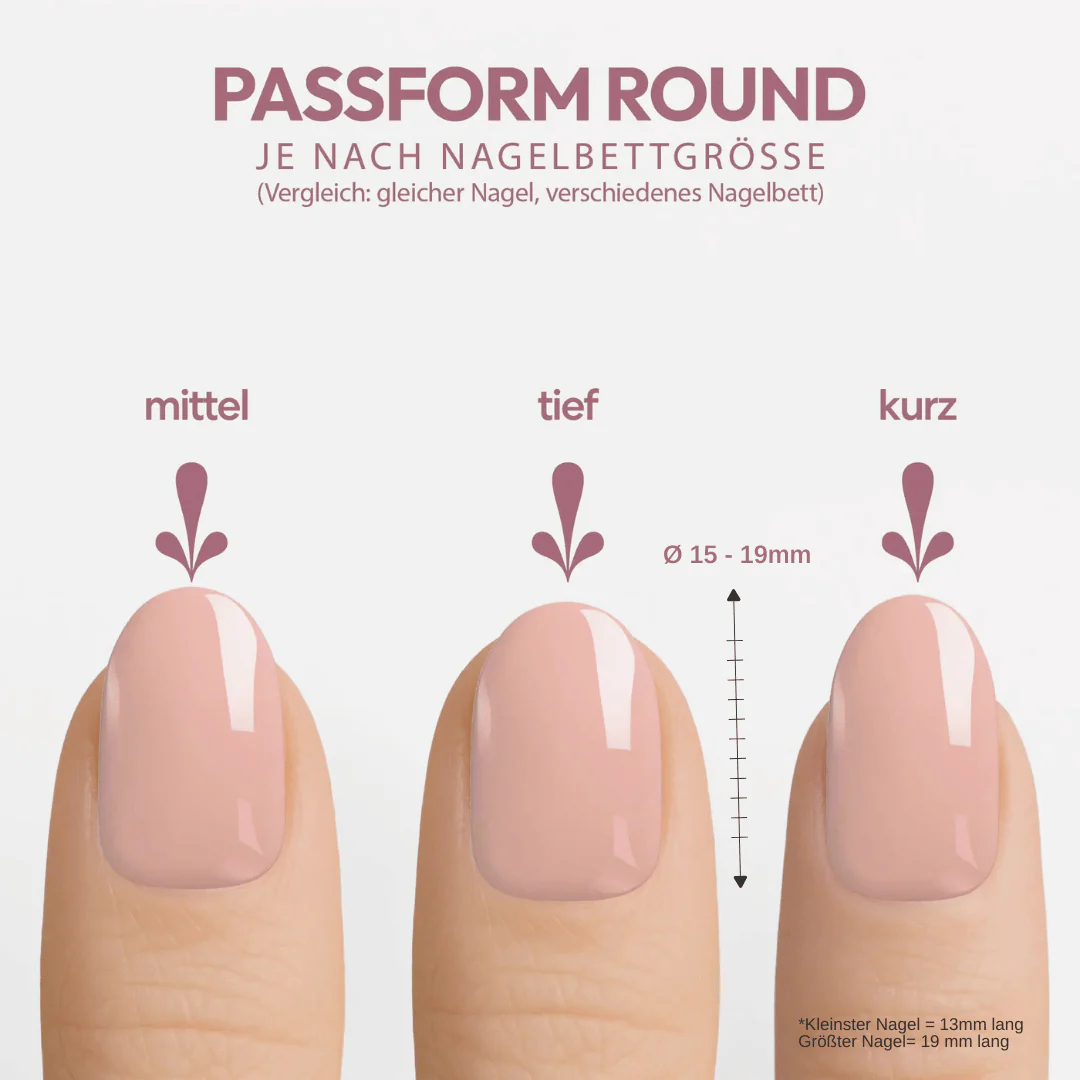 Milkshake round Softgel Press on Nails (inkl. Klebesticker & Nagelkleber) - Image 3