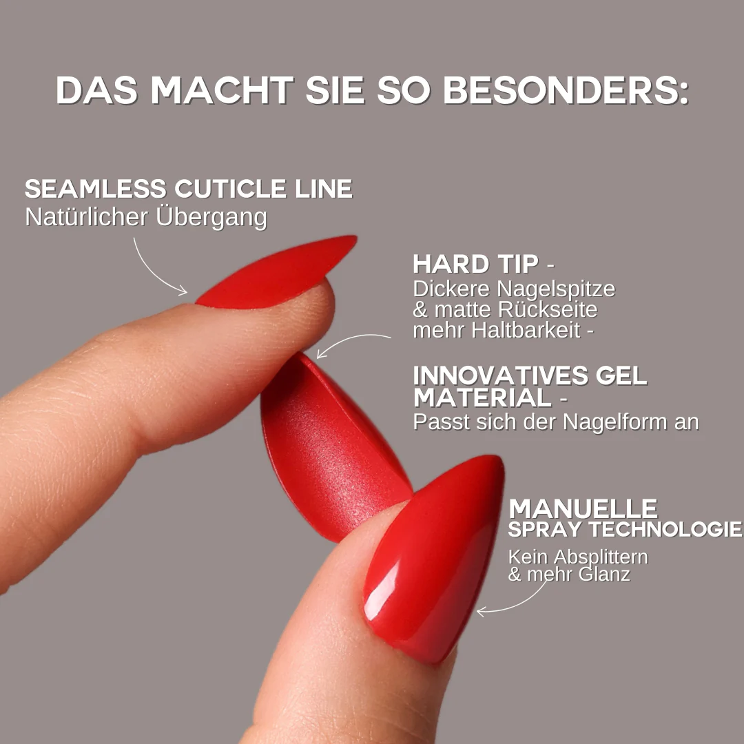 Stella almond extra long Softgel Press On Nails (inkl. Klebesticker & Nagelkleber) - Image 5